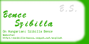 bence szibilla business card